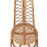 Ensemble de trois chaises de jardin vintage en bambou, Italie