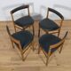 Mid-Century Round Extendable Dining Table and Chairs from McIntosh, 1960s, Set of 5