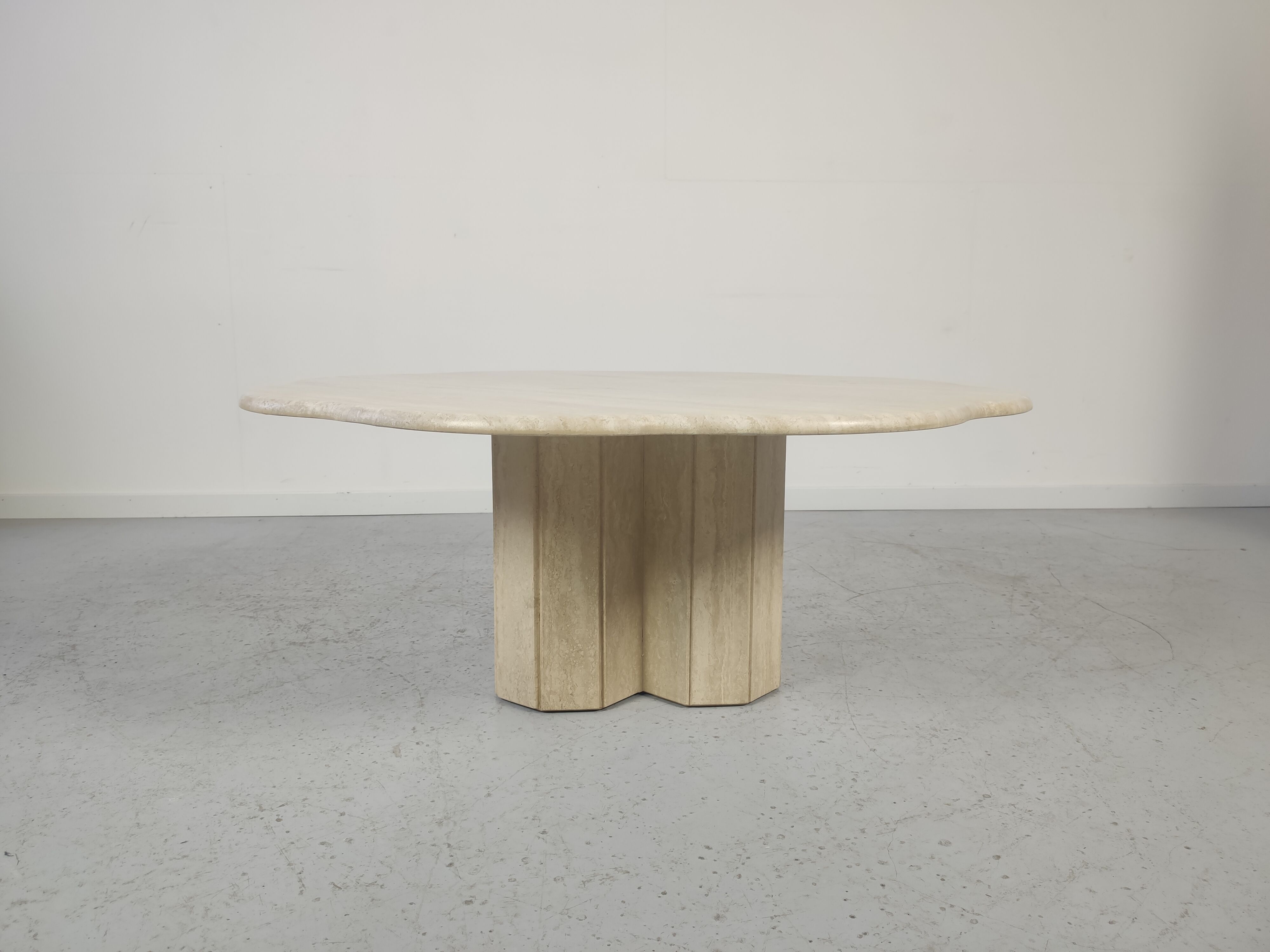 80s travertine coffee table