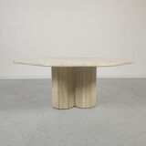 80s travertine coffee table