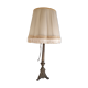 Old brass foot lamp and period lampshade