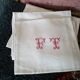 4 old monogrammed napkins