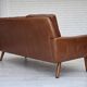 1970s, 3-seater Danish sofa, brown furniture leather with patina.