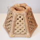 1970 vintage bamboo and wood pendant lamp