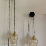 Paire de baladeuses opalines vintage