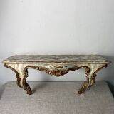 Florentine style wooden wall console