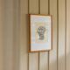 Noir charcoal on paper – Original 2019 abstract drawing in wooden frame by Paul Wilhelm Jacobs