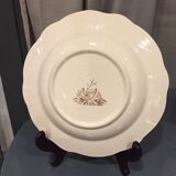 2 assiettes creuses terre de fer modele bourgogne longchamp modele chasse