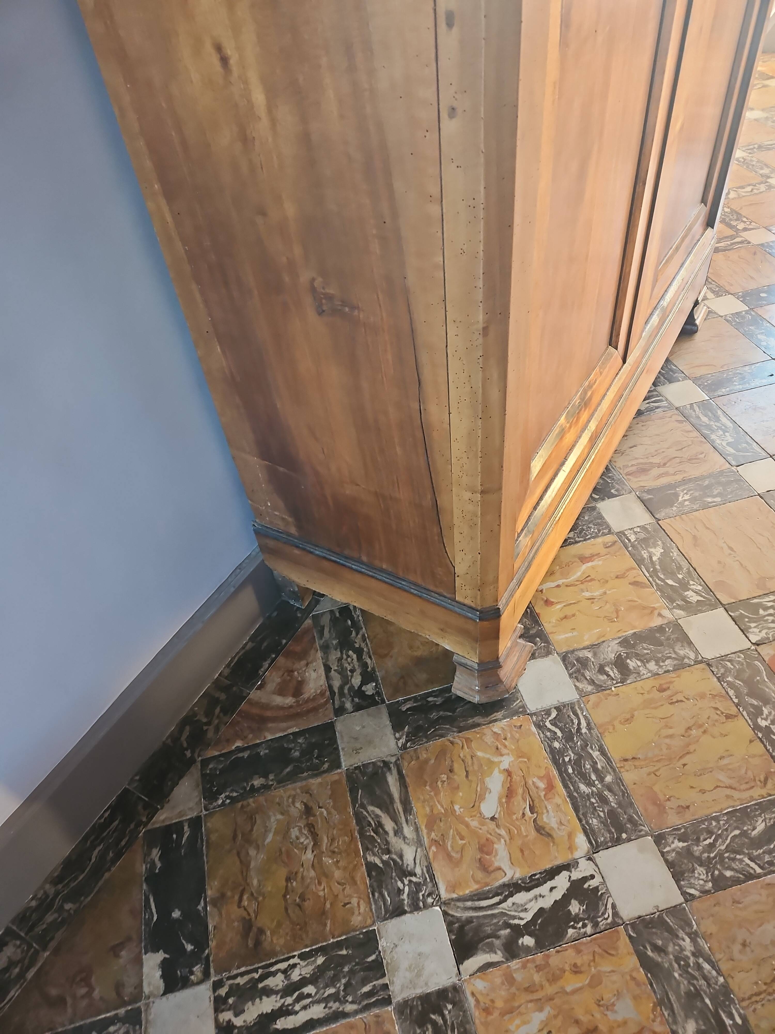 Walnut wardrobe, late 19th century