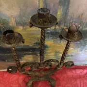 Golden wrought iron chandelier