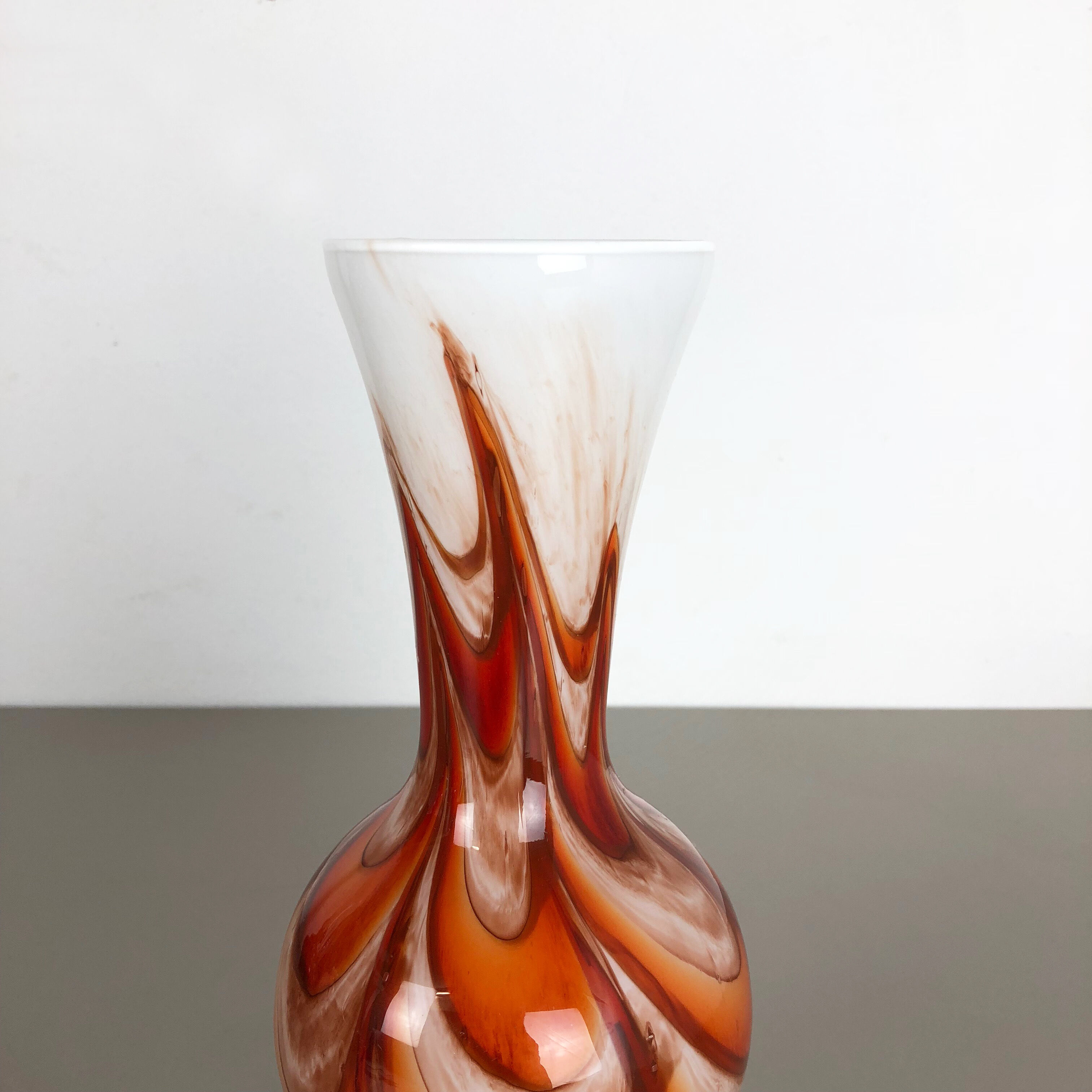 Extra Large Vintage pop art Opaline Florence Vase Design 1970s, Italy