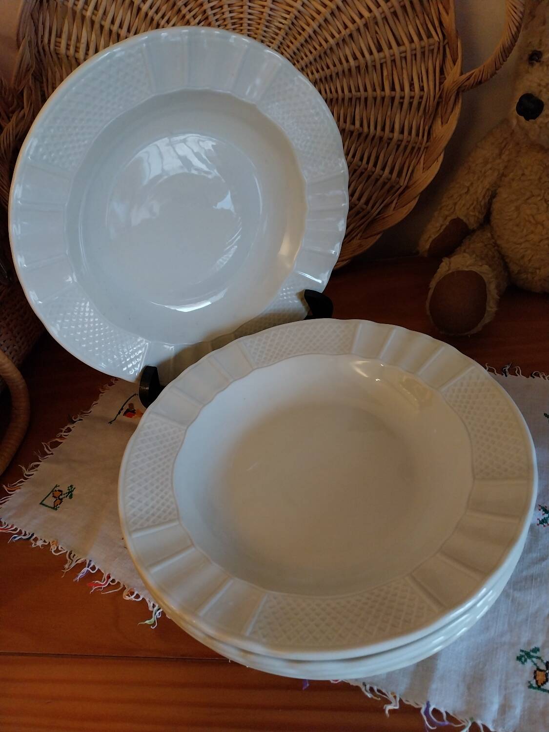 Bernardaud soup plates, Malmaison model