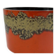 Vase Années 70 Lava Glaze Orange Brûlé