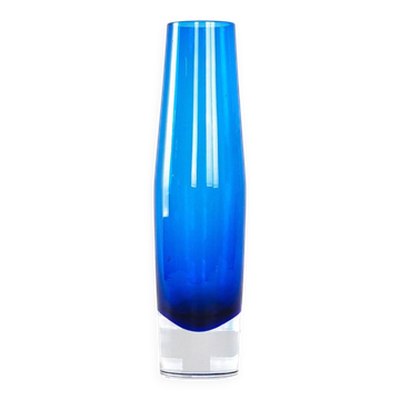 Cobalt glass vase, Danish design, 1960s, production: Denmark
