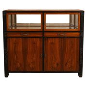 Vitrine / bibliothèque d'appui époque Art Déco en palissandre et bois
