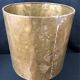Vintage modernist lamp in wood and hammered copper.