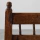 19th Century Spanish Hand-Carved oak Side Chair with Velour Seat