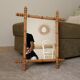 Antique French mirror from the Belle Époque in faux bamboo, 1890/1900.