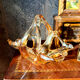 Vintage amber glass Murano cup