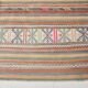 Grand Kilim Vintage en Couleurs Soft, Pièce Unique au Charme Bohème