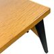 Bureau en bois vintage avec cadre en acier noir