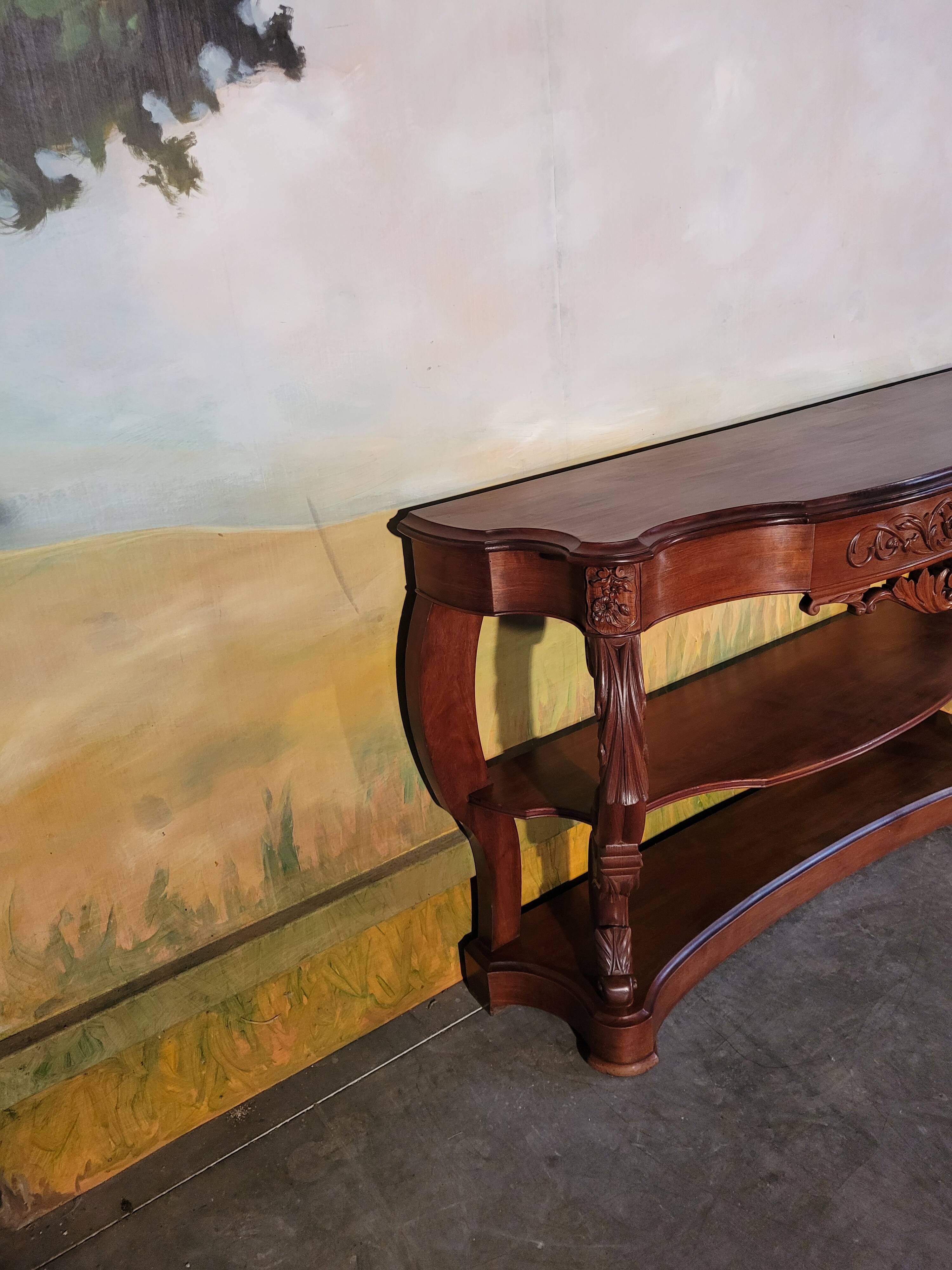 Large mahogany dining console
