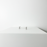 Art deco knife holder in silver metal