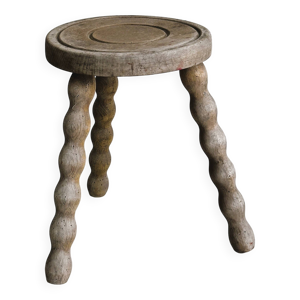 tabouret ancien en bois