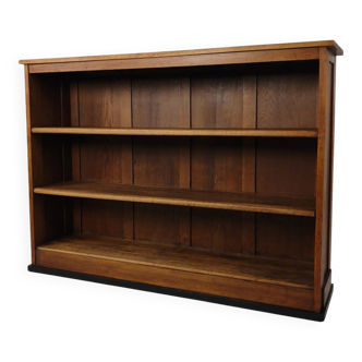 Art Deco Amsterdam School oak open bookcase – 1920s
