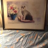 My Friend the Cat Canvas by J.Yves Chavez.