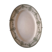 Dish Labrador earthenware Creil Montereau Service Brussels
