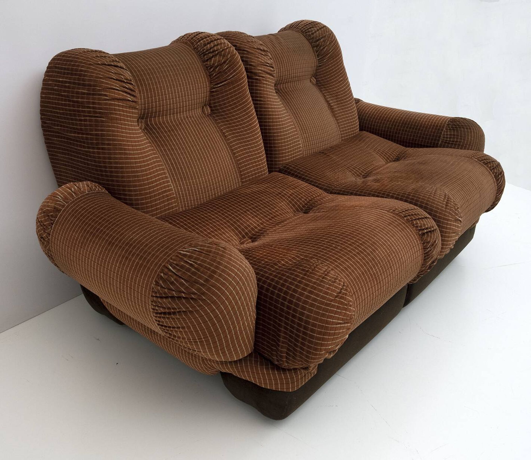 Canapé modulaire en velours italien Space Age, années 1970