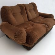 Canapé modulaire en velours italien Space Age, années 1970