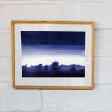 Paysage bleu à l'encre 4