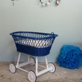 Landau in blue rattan