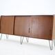 1960s Upcycled Danish Mid-Century Modern Teak Sideboard on Hairpin Legs