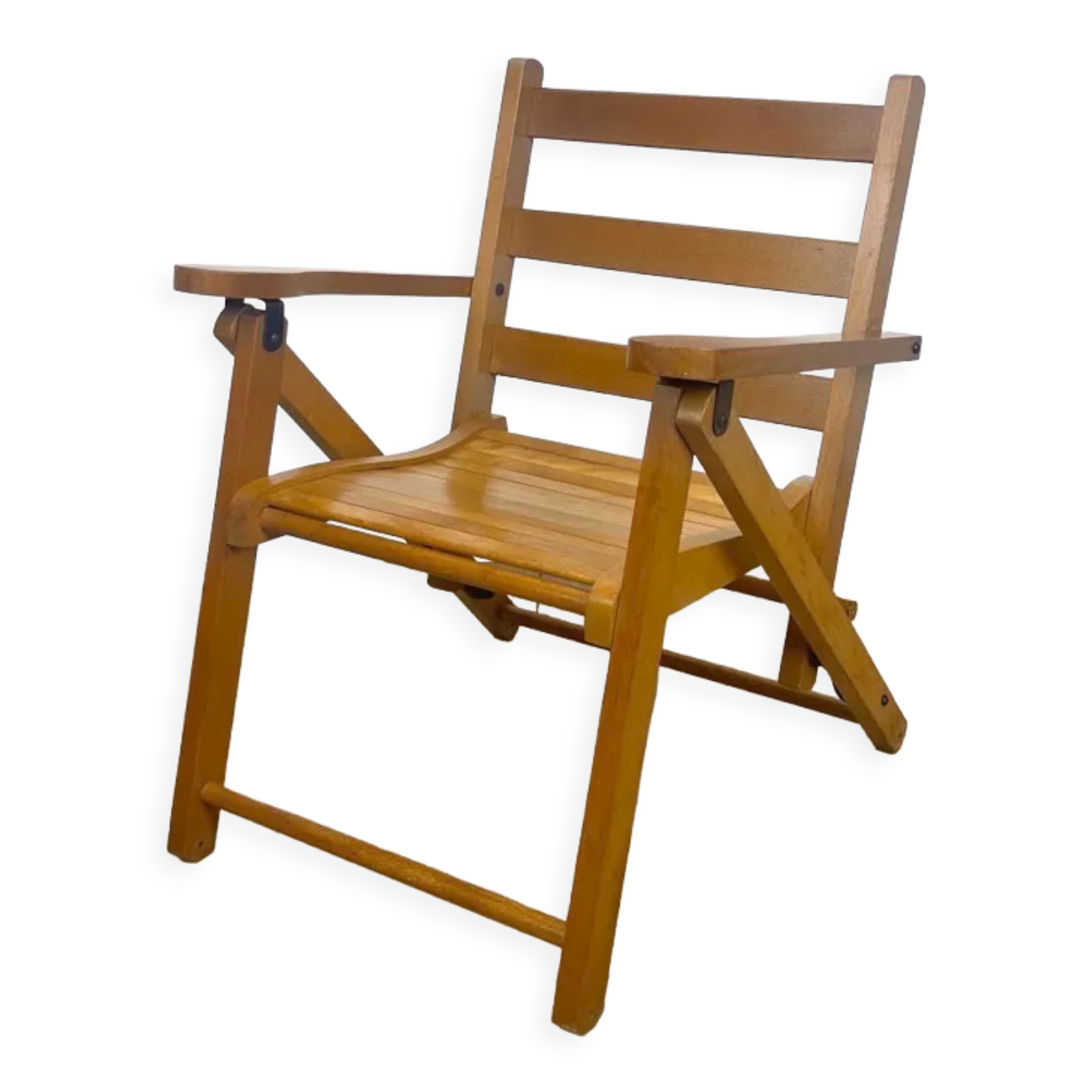 Foldable wooden armchair for child 60s