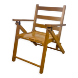 Fauteuil pliable en bois pour enfant années 60