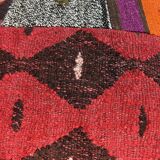 Vintage turkish kilim patchwork cushion cover , 40 x 40 cm