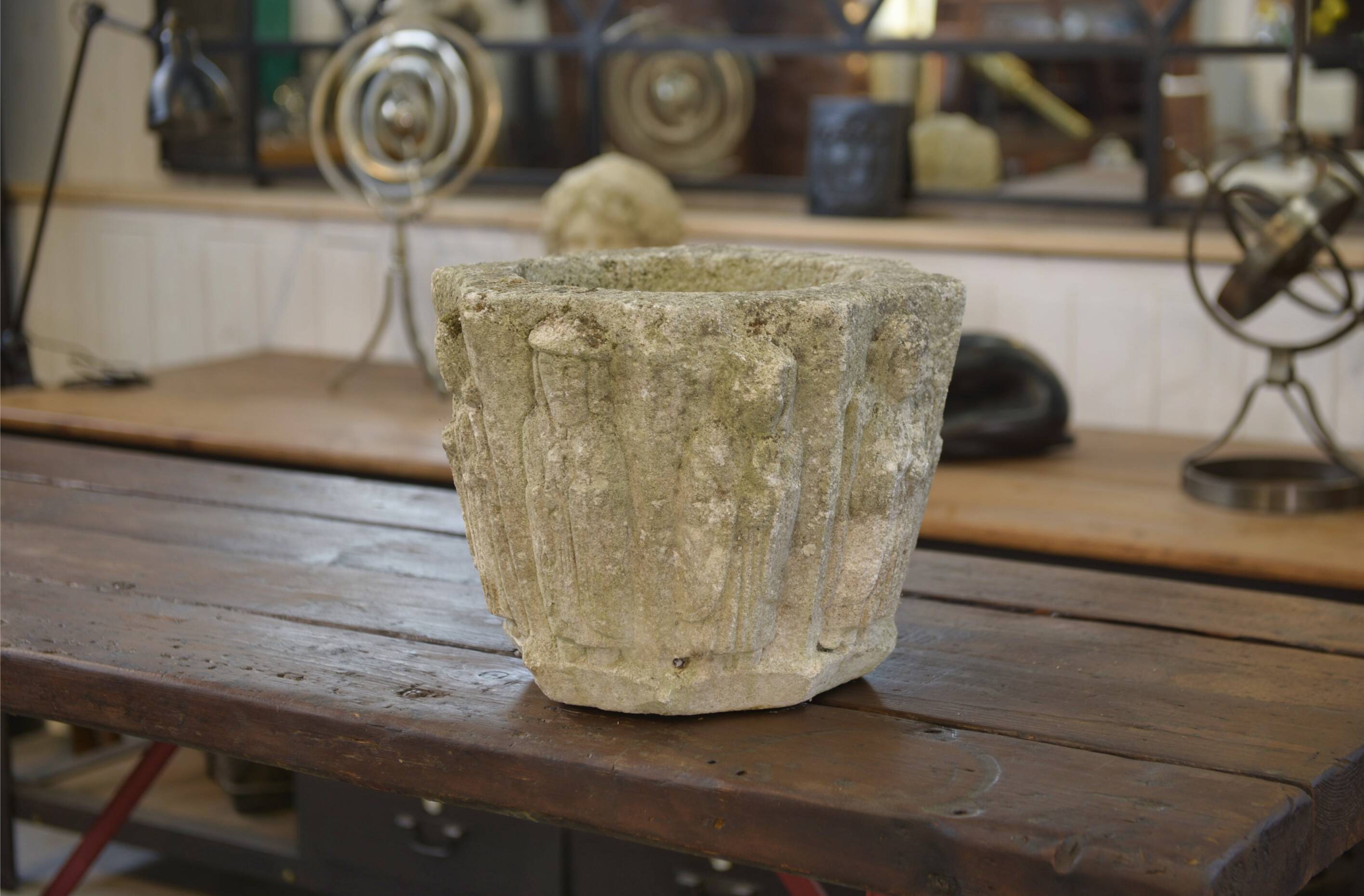 Reconstituted stone planter 1950s