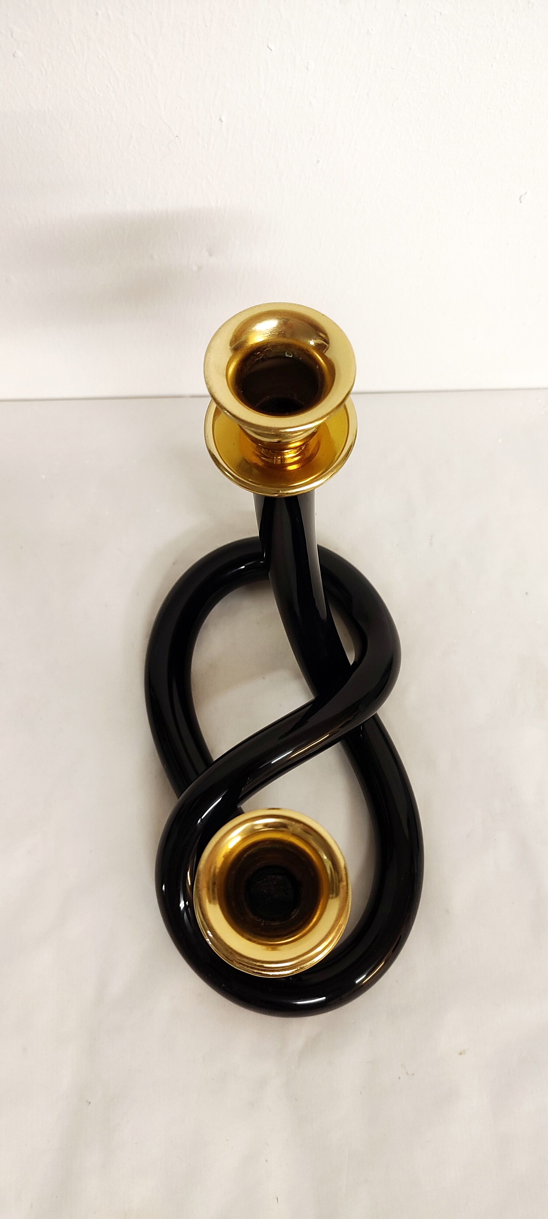 Candelabra "Dorothy Thorpe" in black lucite. USA 1960s.