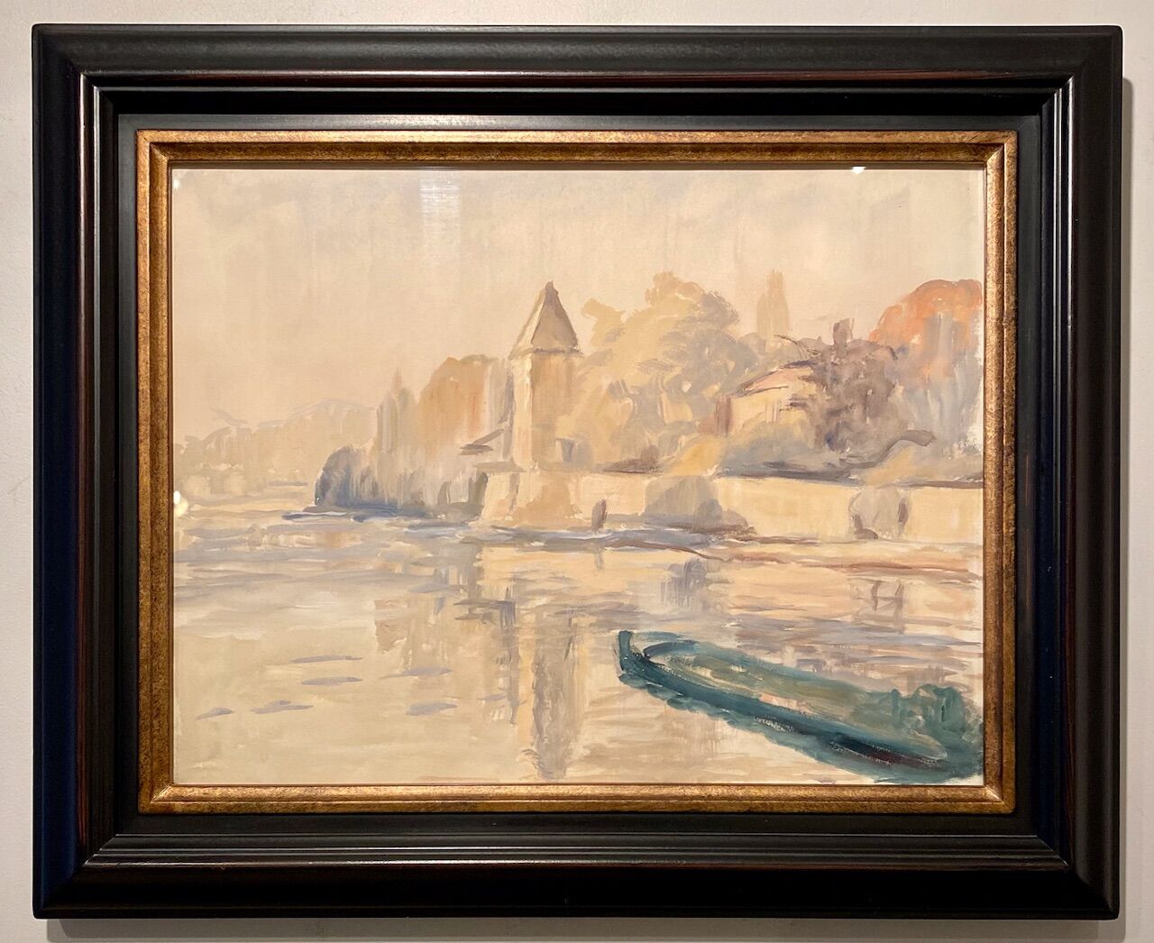 Old painting, edge of the Saône, XX century