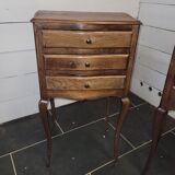 Pair of Louis XV style oak bedside tables