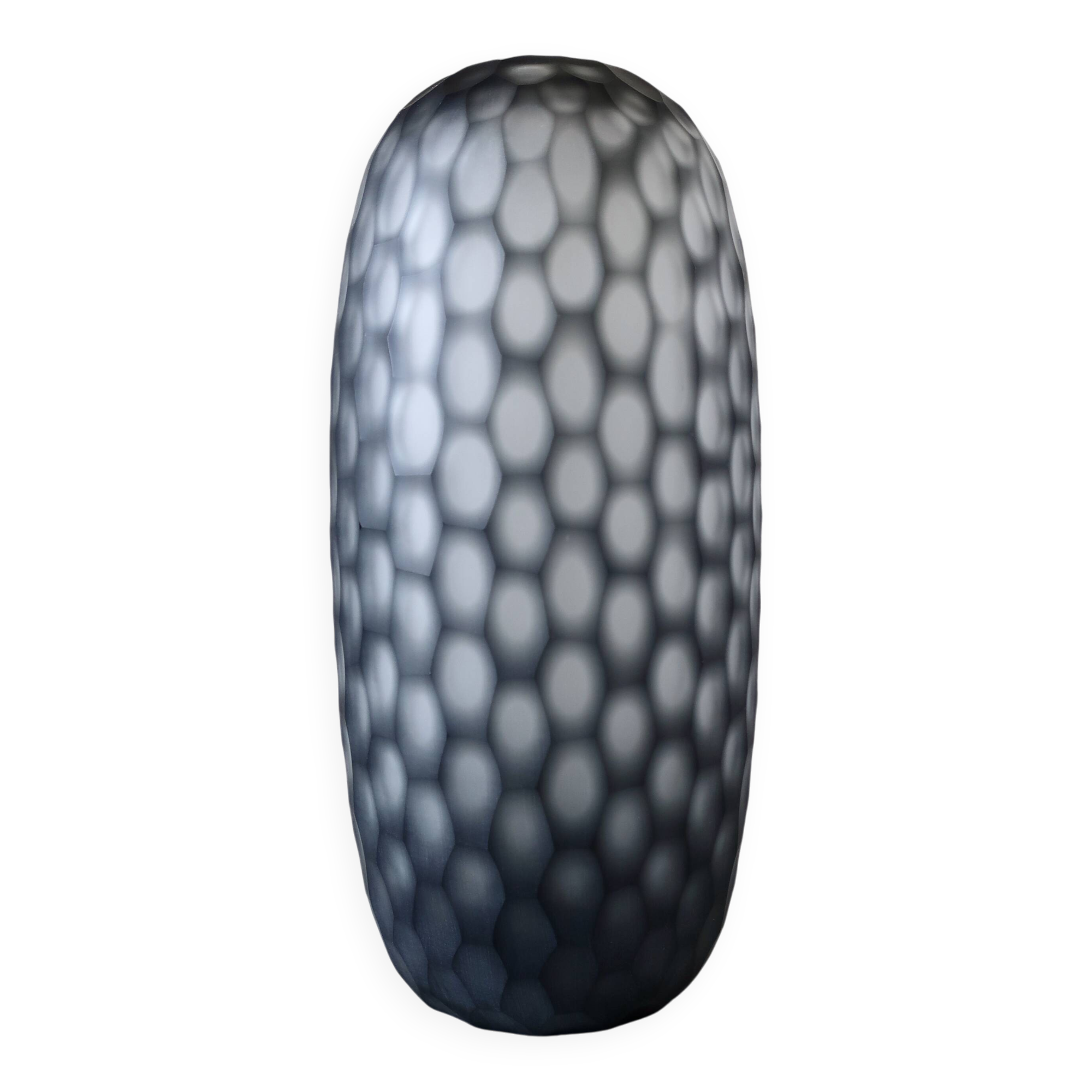 Vase Design en verre Multicouche 38 cm TBE