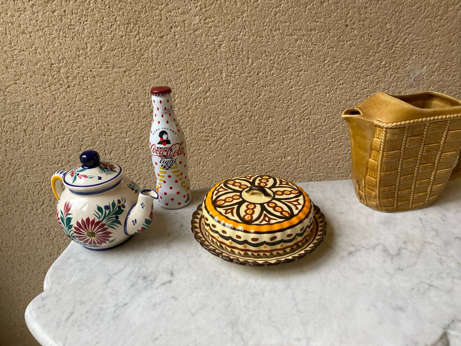 Vintage 1960s HB Quimper ceramic butter cheese box