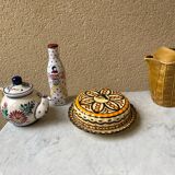 Vintage 1960s HB Quimper ceramic butter cheese box