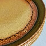 Six vintage stoneware plates with green net