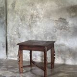 Coffee table, small vintage Indonesian modernist table in teak.