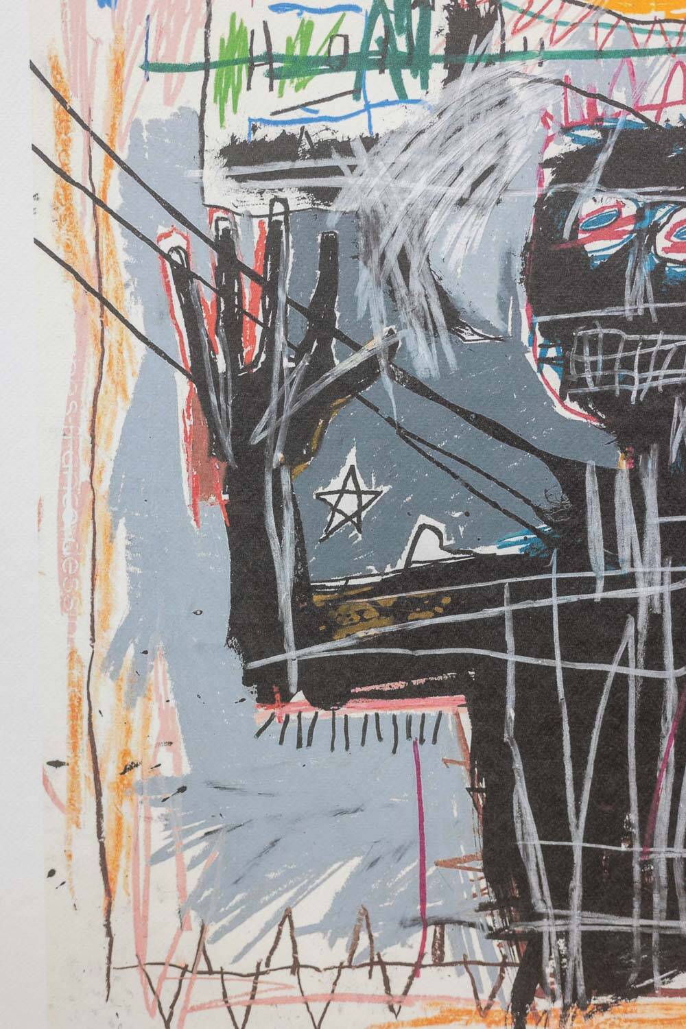 Jean-Michel Basquiat. Numbered color screenprint. 1990s.
