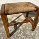 Tabouret paillé maison REGAIN vintage 1970